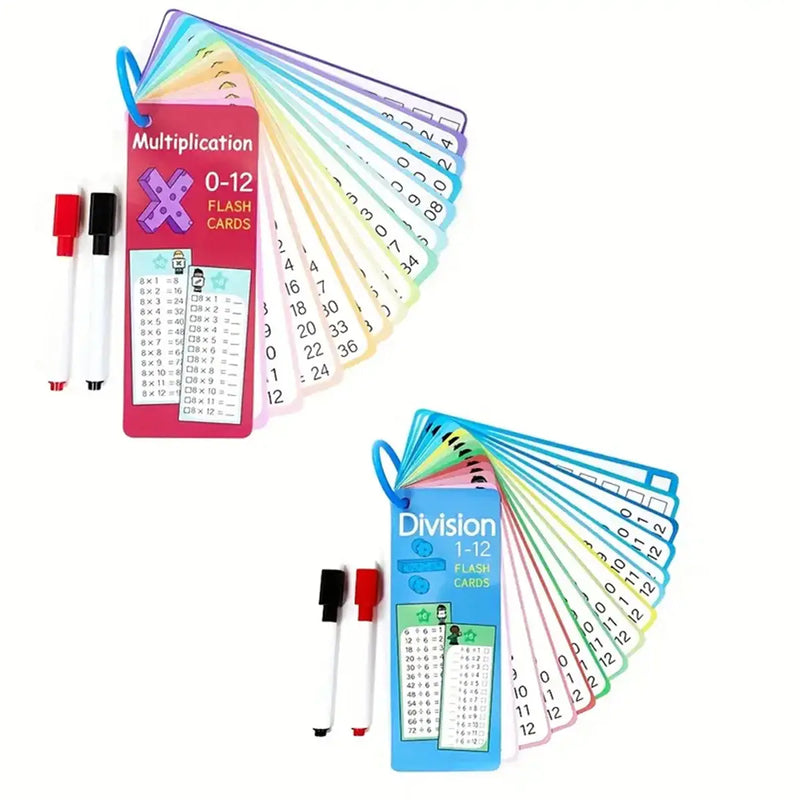Kids Rewritable Multiplication Flash Cards Set Trending Accessories