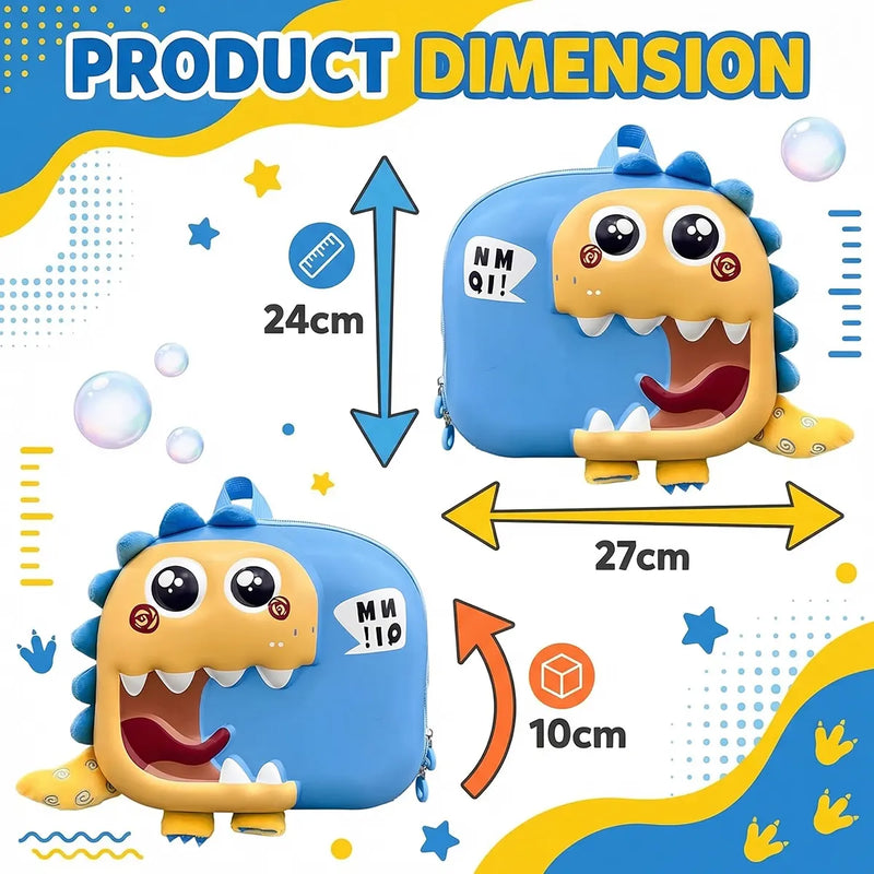 Kids Blue 3D Dinosaur Hard-Shell Backpack Trending Accessories