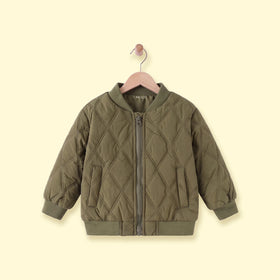 Boys Green Long Sleeve Zip-Up Bomber Jacket Coats & Jackets Green 1-2 Y