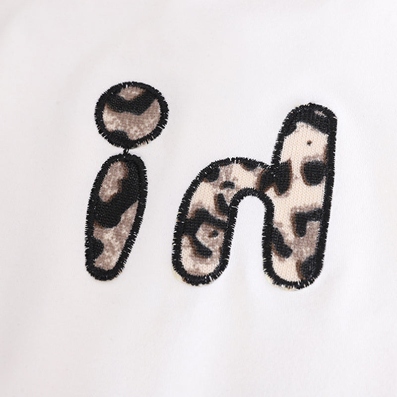 Boys Off-White Animal Print Zipper Jacket with T-shirt & Joggers Set Sets