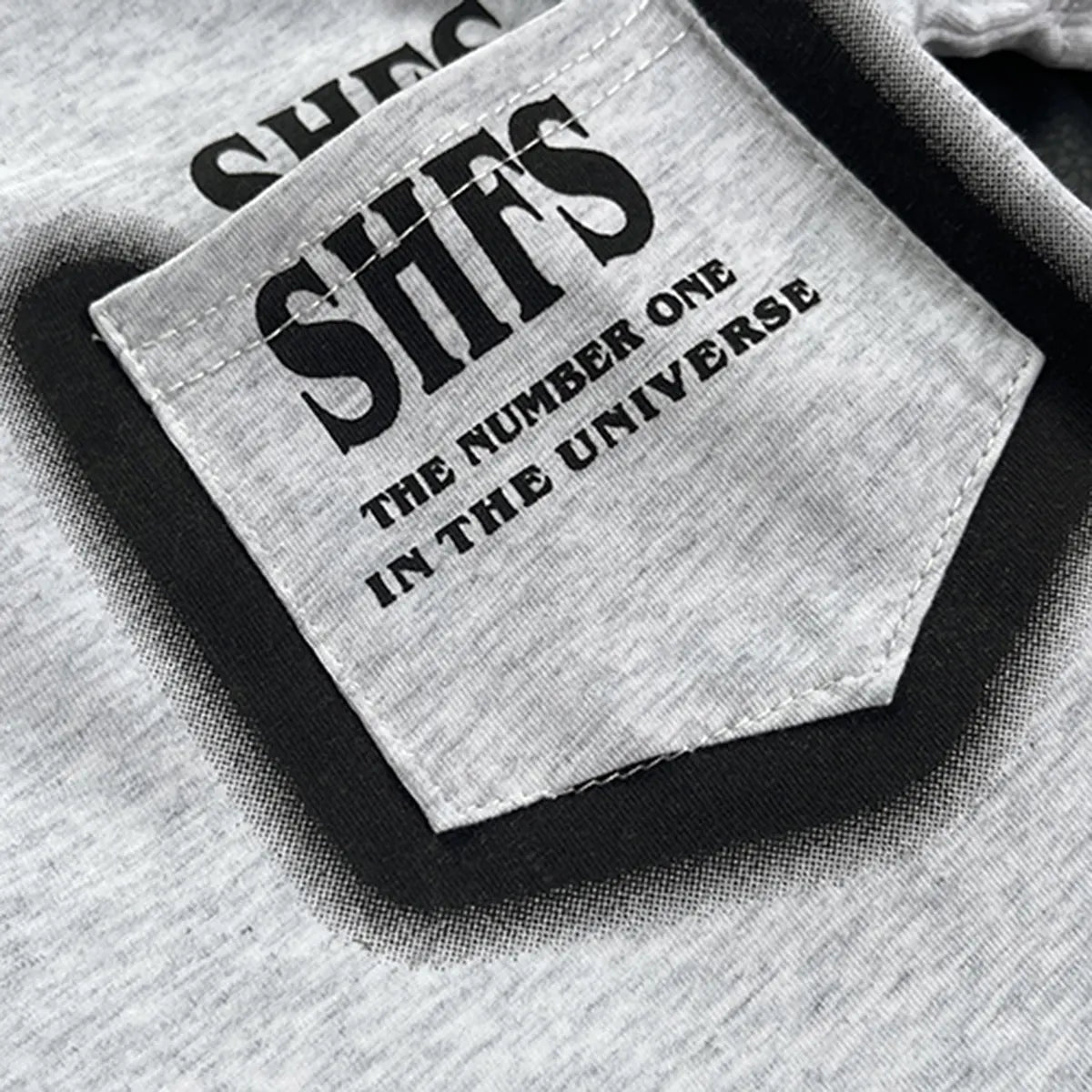 Boys Light Grey Typographic Printed T-Shirt With Denim Shorts Sets Sets