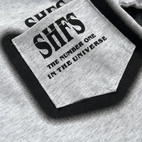 Boys Light Grey Typographic Printed T-Shirt With Denim Shorts Sets Sets