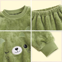 Girls Green Embroidered Sweatshirt & Pants Set 2 pc. Sets