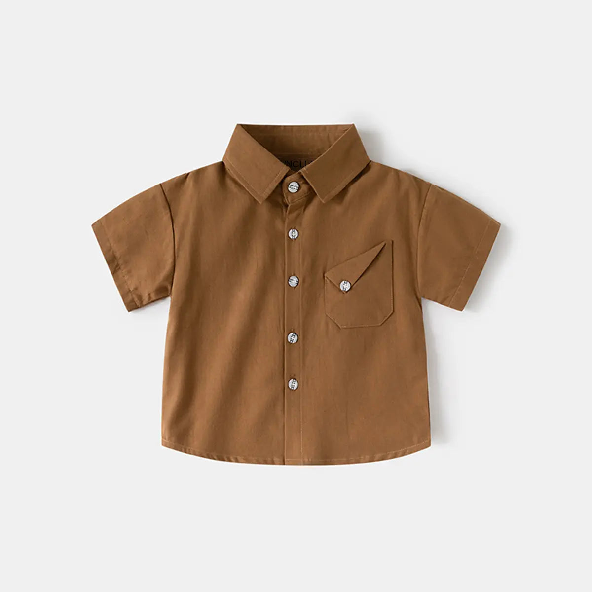 Boys Brown Short Sleeve Casual Shirt Shirts