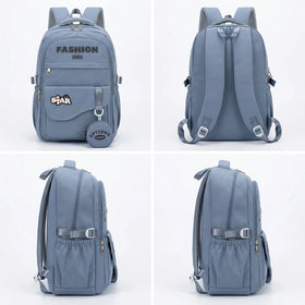 Kids Grey Medium Backpack with Detachable Pouch Trending Accessories