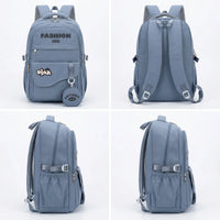 Kids Grey Medium Backpack with Detachable Pouch Trending Accessories