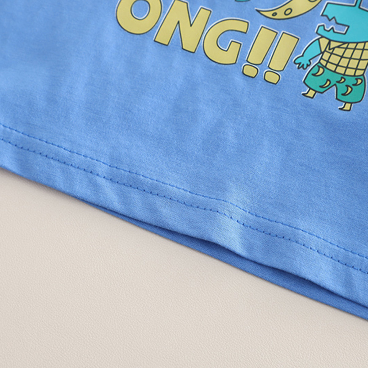 Boys Blue Typographic Printed T-Shirt With Denim Shorts Set 2 pc. Sets