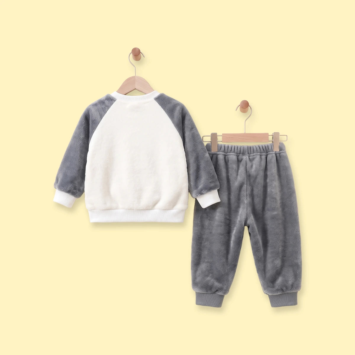 Boys Grey Totoro Applique Fleece Sweatshirt & Pants Sets 2 pc. Sets