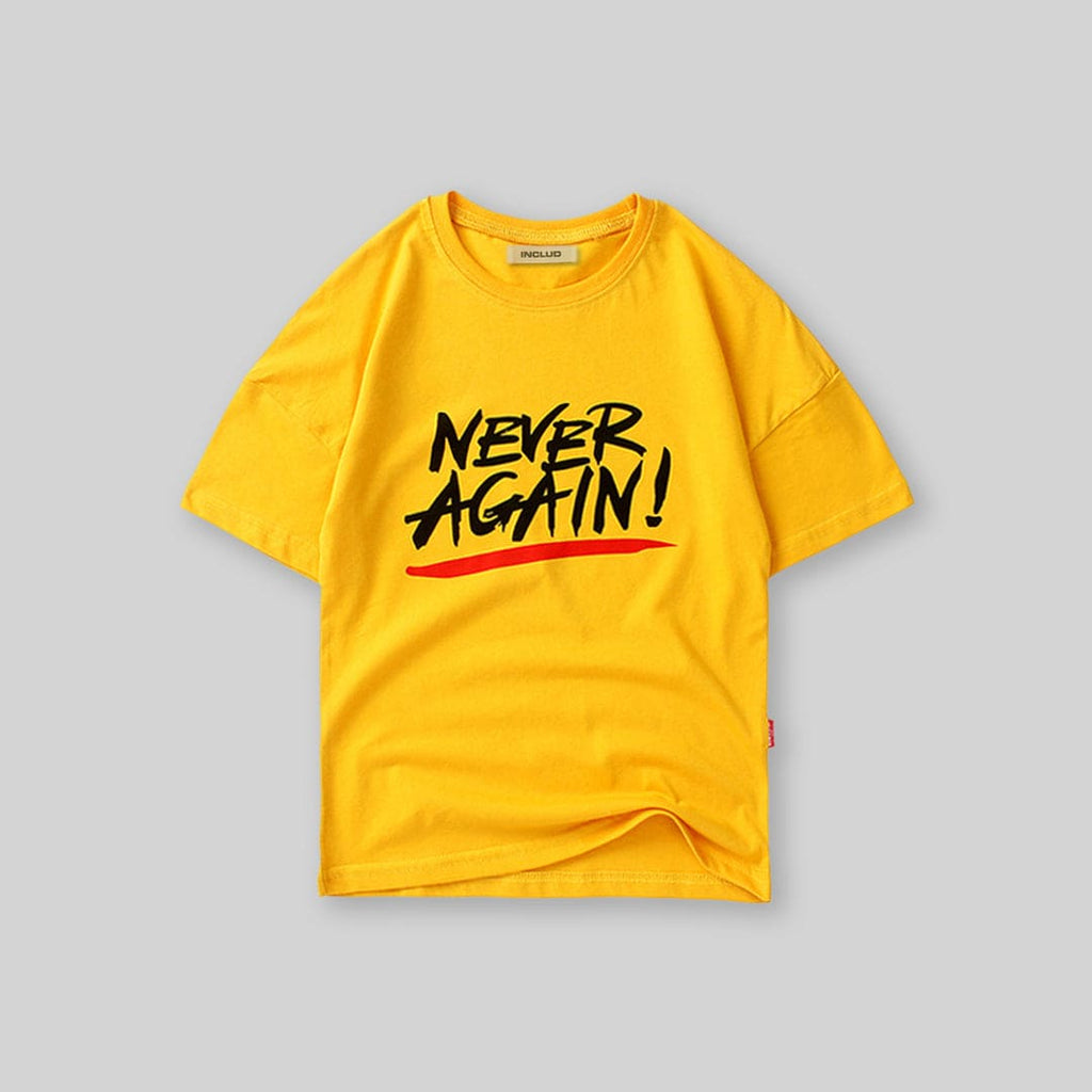 Boys Printed Oversized T-Shirt Tshirts Yellow 6-7 Y 