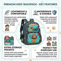 Kids Black Lion-Theme Hard-Shell School Backpack Trending Accessories