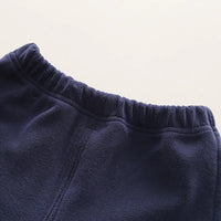 Boys Navy Blue Bear Patch Embroidered Zip-up Jacket With Jogger Sets Sets
