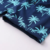 Boys Blue California Printed Vest With Printed Drawstring Shorts Sets Sets
