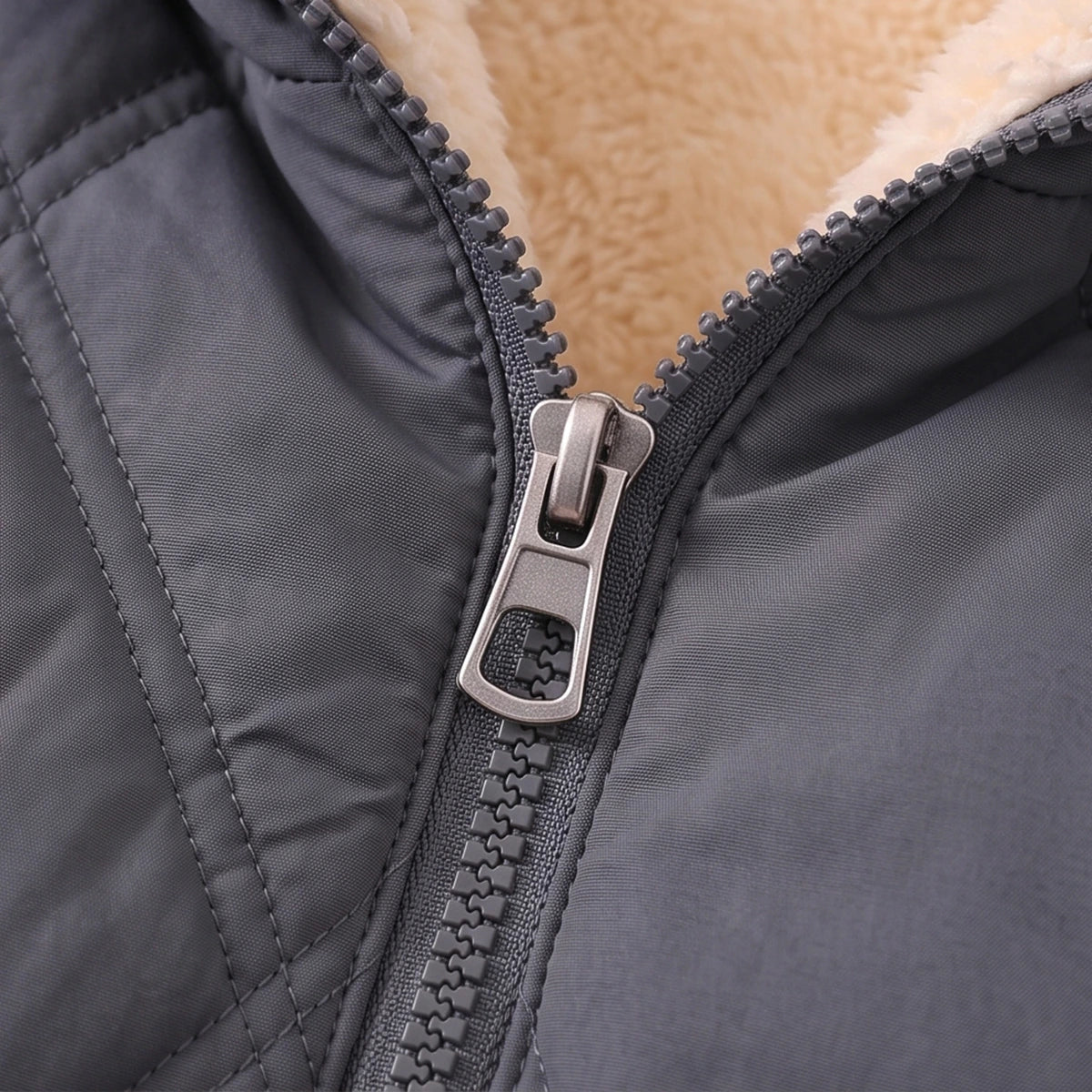 Boys Grey Long Sleeve Hooded Puffer Jacket Coats & Jackets