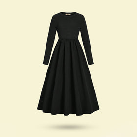 Girls Black Textured Maxi Dress Casual Dresses Black 7-8 Y
