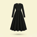 Girls Black Textured Maxi Dress Casual Dresses Black 7-8 Y