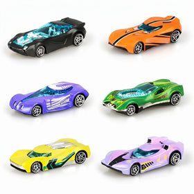 Multicolor Color-Changing Alloy Racing Car 6-Pack Set Trending Accessories
