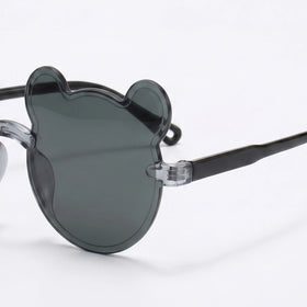 Unisex Black Bear Shaped Sunglasses Sunglasses