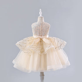 Girls Sequins Embellished Fit & Flare Party Dress Party Dresses   