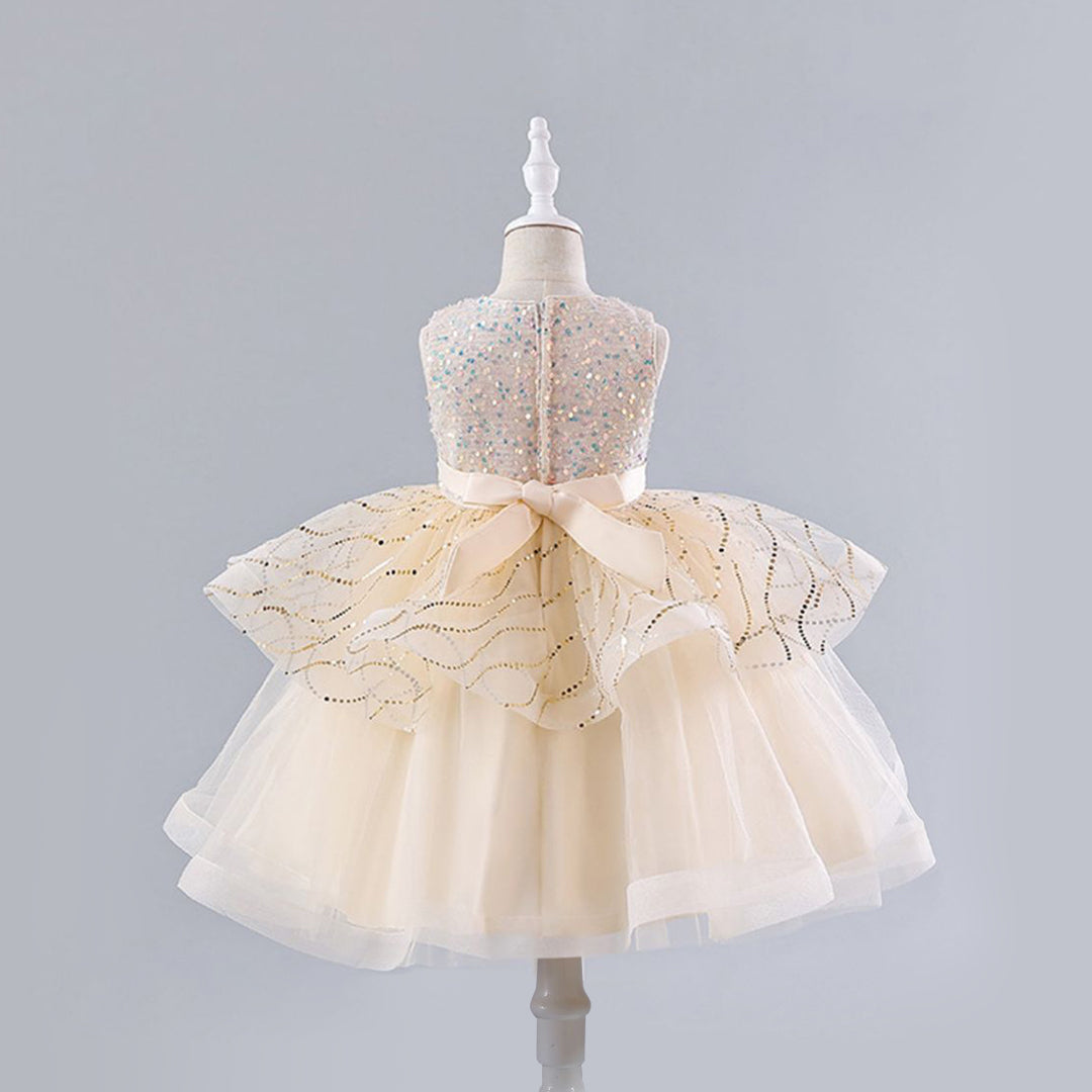 Girls Sequins Embellished Fit & Flare Party Dress Party Dresses   