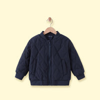 Boys Navy Blue Long Sleeve Zip-Up Bomber Jacket Coats & Jackets Navy Blue 1-2 Y