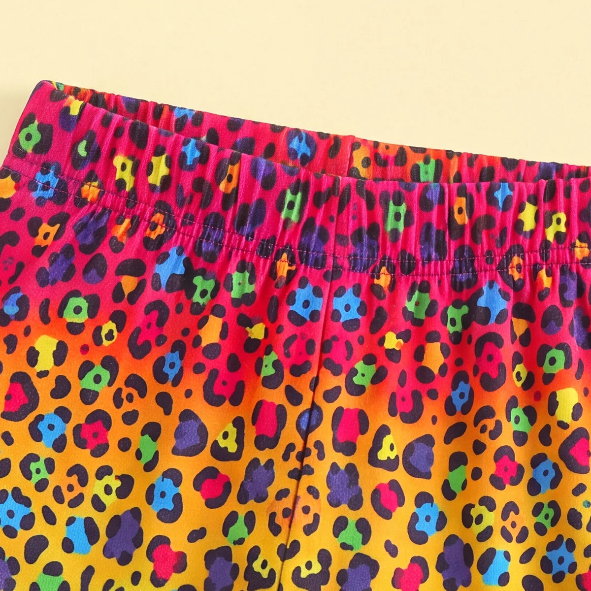 Girls Multicolour Leopard Print Leggings Leggings & Tights