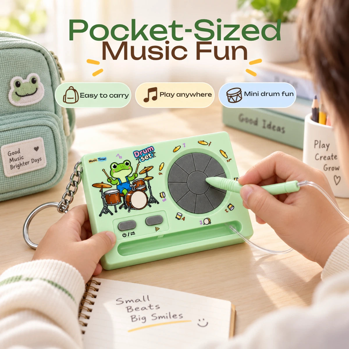 Mint Green Portable Electronic Musical Toy 1 Piece, Age 3 Years Plus Trending Accessories