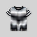 Boys Striped Short Sleeves T-Shirt Tshirts Black 1-2 Y 