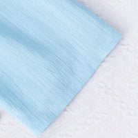 Girls Sky Blue Bow Applique Peplum Top & Pants Co-ord Sets Sets