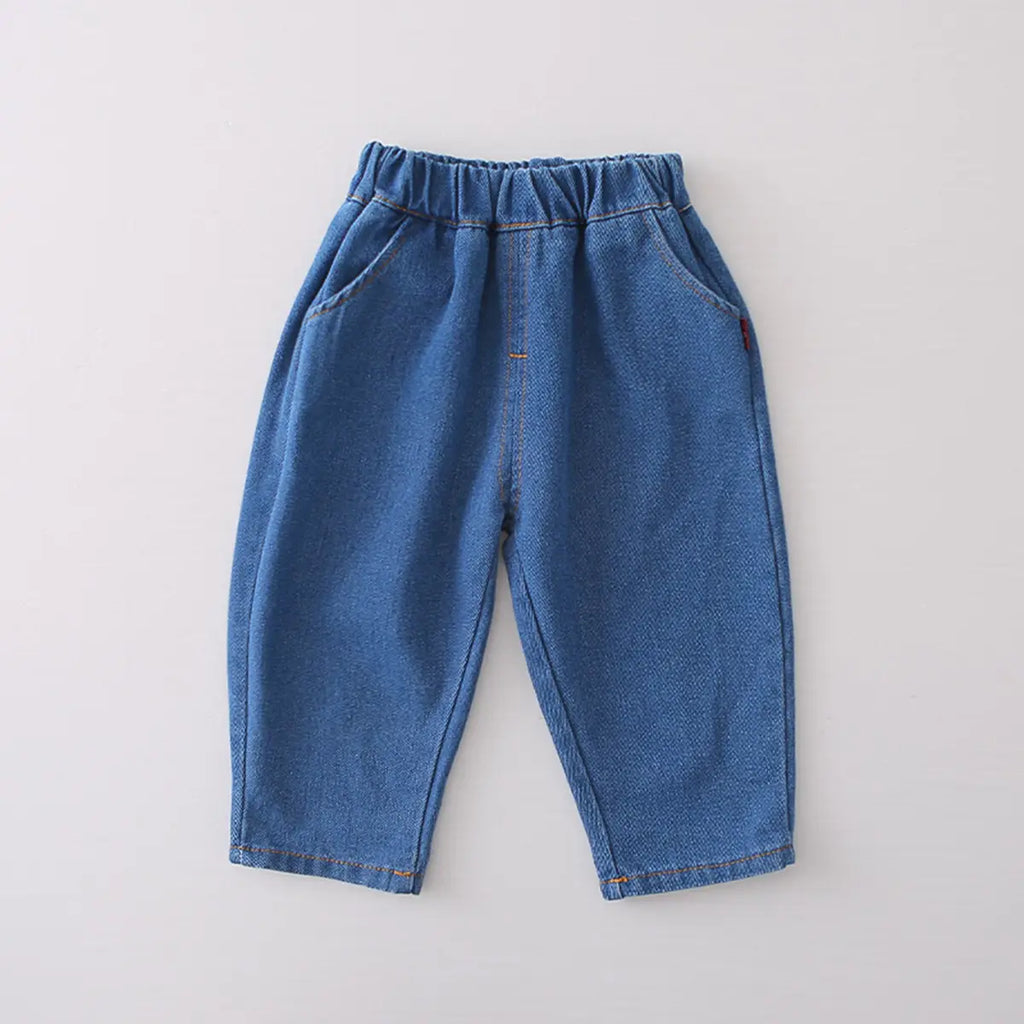 Boys Yellow Checked Shirt With Printed T-Shirt & Denim Pants Set Sets