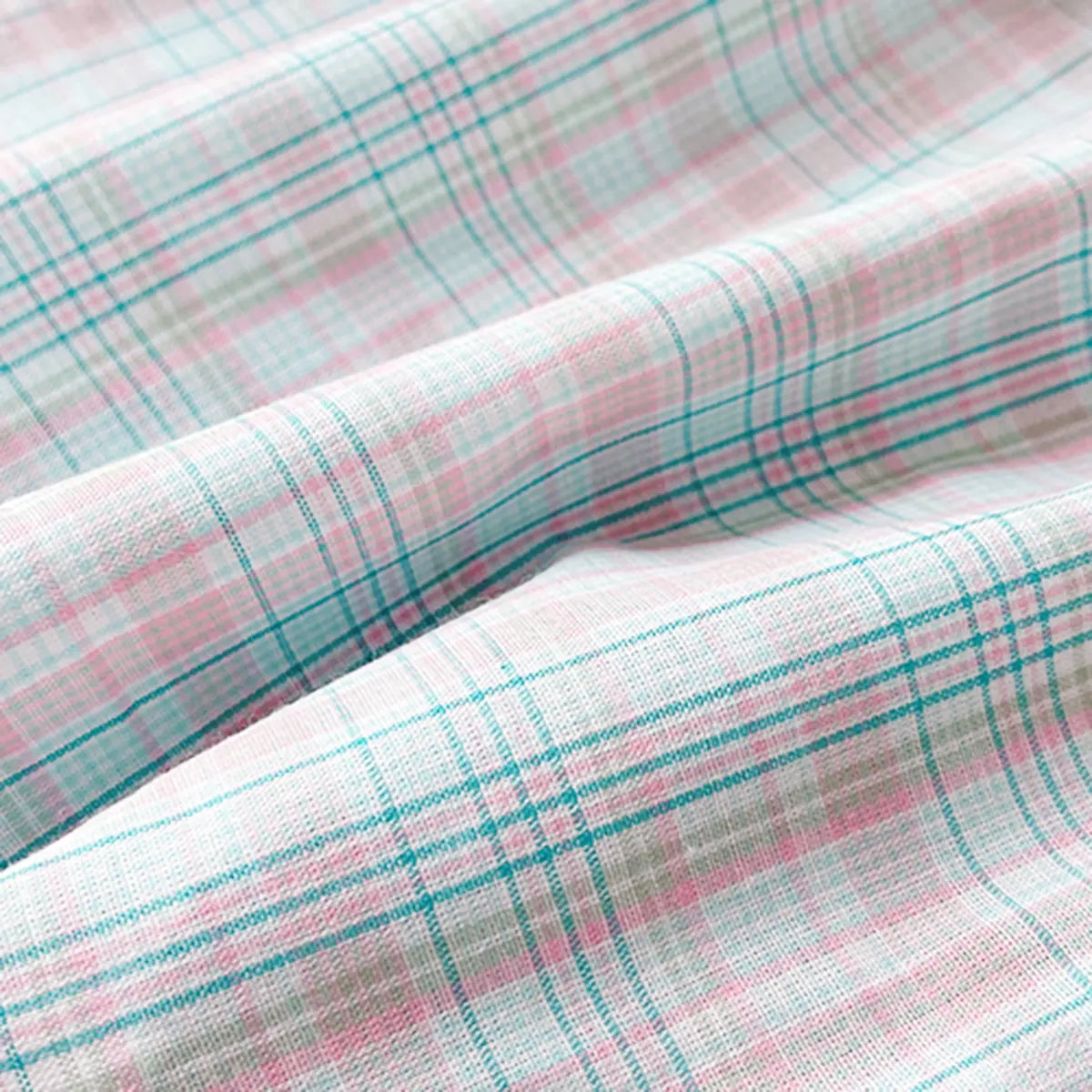 Girls Light Blue Checked Sleeveless Top With Shorts Sets Sets