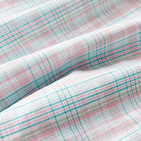 Girls Light Blue Checked Sleeveless Top With Shorts Sets Sets