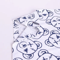 Boys Navy Blue Teddy Bear Print T-Shirt With Shorts Sets Sets