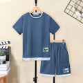 Boys Blue Short Sleeves T-Shirt With Shorts Set 2 pc. Sets