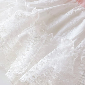 Girls Pink Sleeveless Lace Hem Top With Bloomer-style Shorts Sets Sets