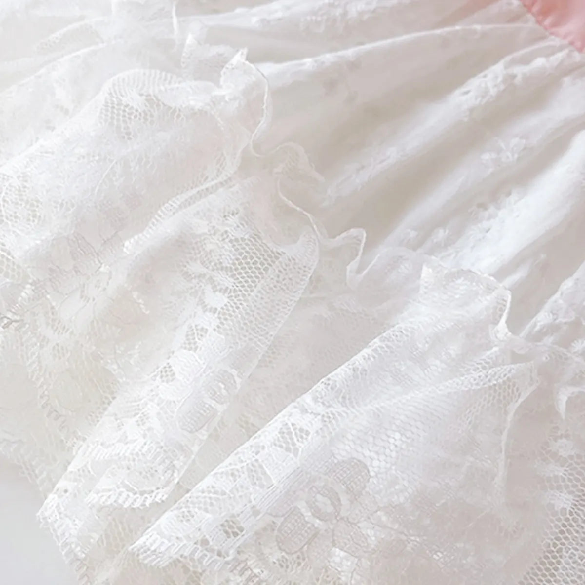 Girls Pink Sleeveless Lace Hem Top With Bloomer-style Shorts Sets Sets