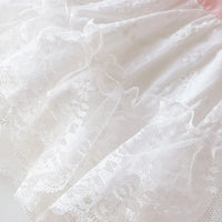 Girls Pink Sleeveless Lace Hem Top With Bloomer-style Shorts Sets Sets