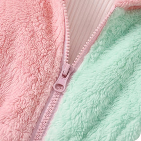 Girls Multicolour Colour-blocked Long Sleeve Jacket Coats & Jackets