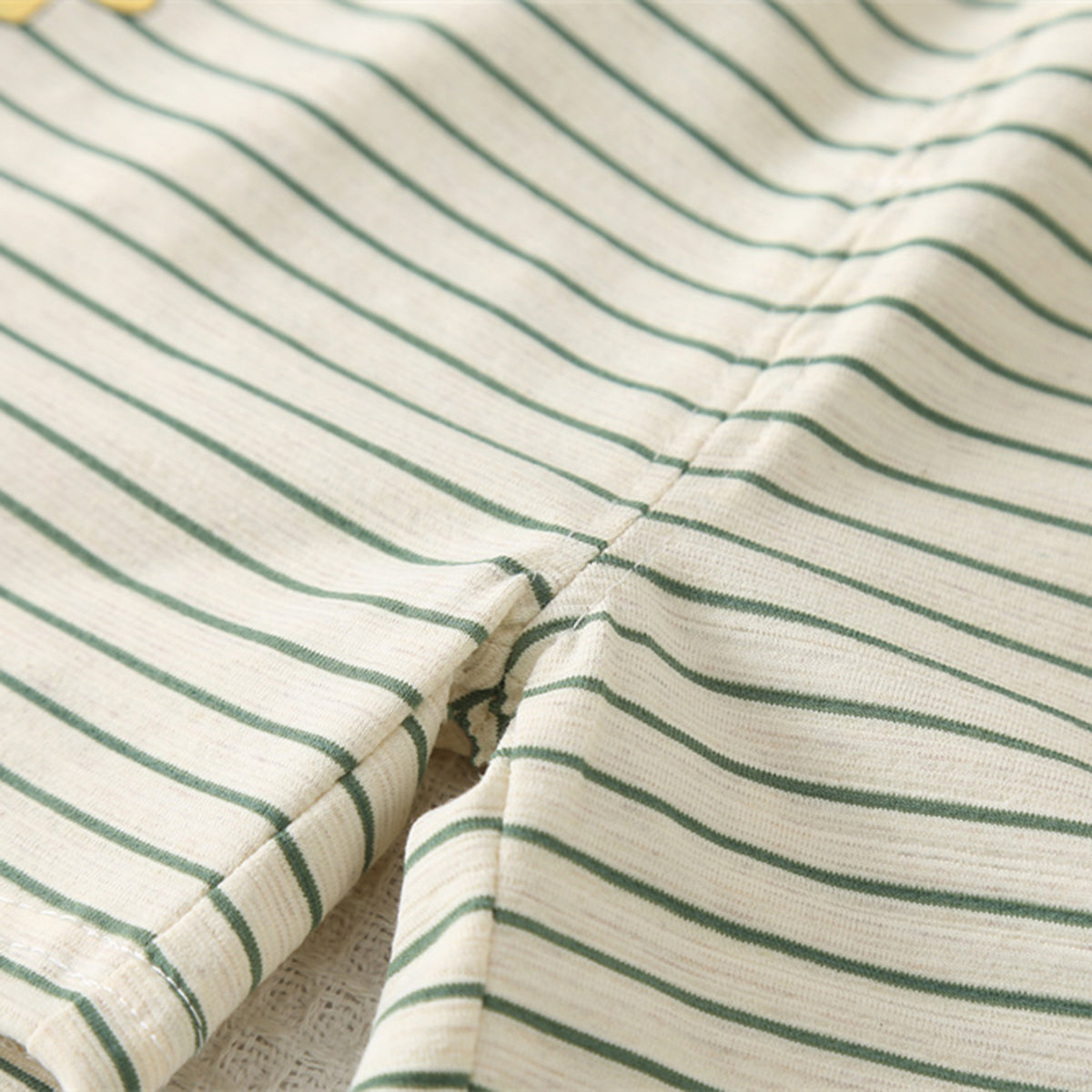 Boys Green Dinosaur Striped Polo T-shirt with Shorts Set Sets