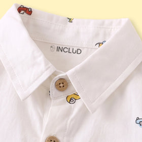 Boys Off White Graphic Long Sleeve Shirt Shirts