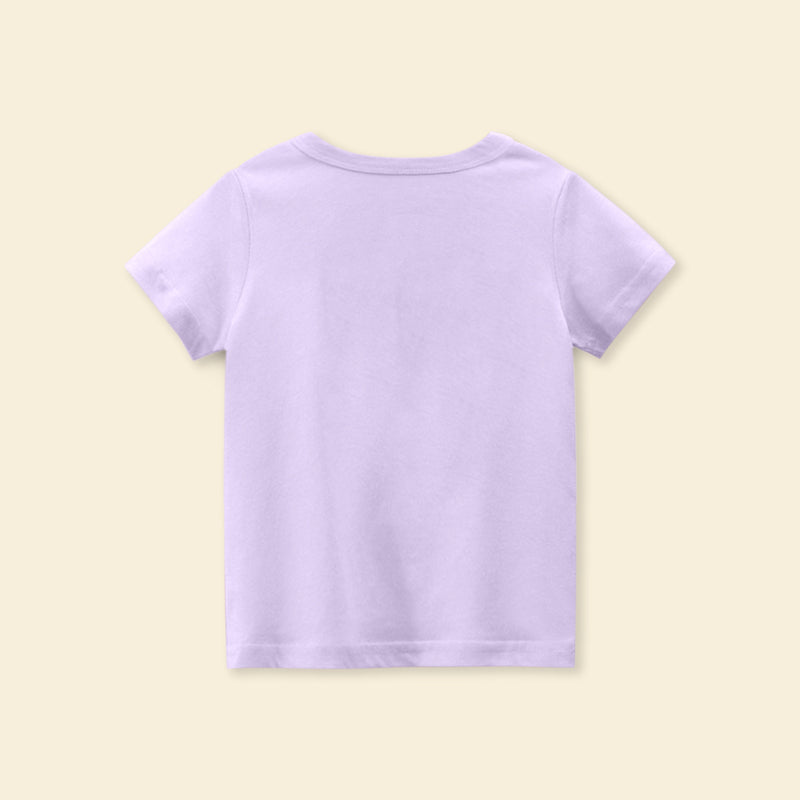 Girls Printed Short Sleeves T-shirt Tshirts   