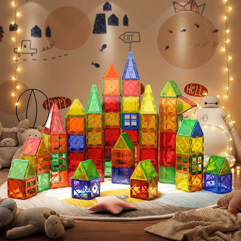 INCLUD Magnetic Tiles Set -Build, Learn & Imagine Bigger 25 Tiles Trending Accessories