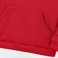 Girls Red Heart Heart Printed Hooded Sweatshirt Sweatshirts & Hoodies