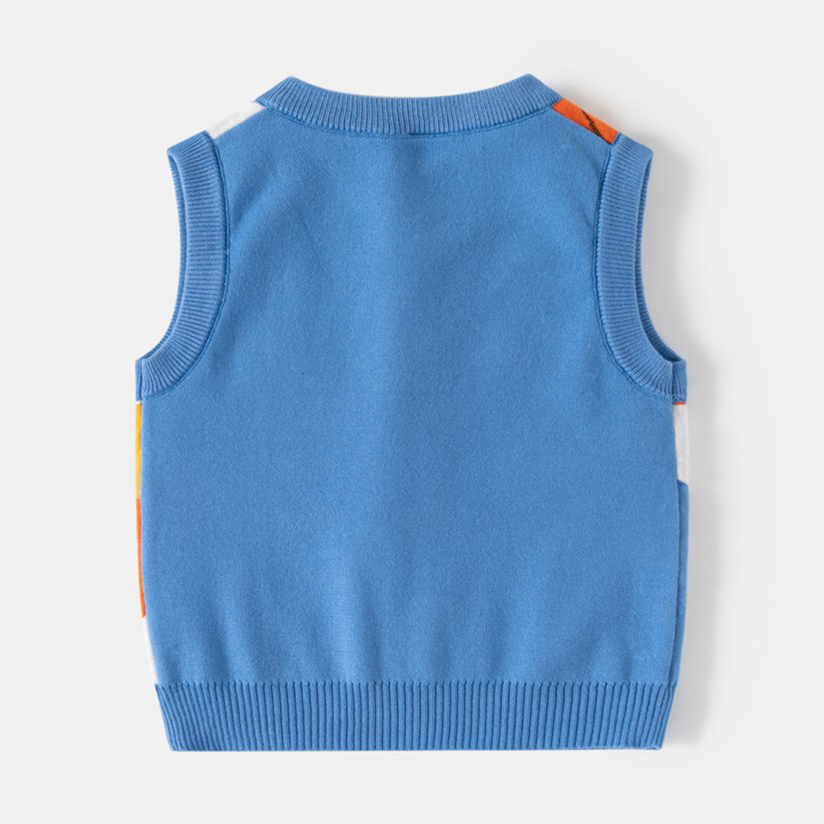 Boys Blue Self-Design Jacquard Sweater Vest Sweaters & Cardigans