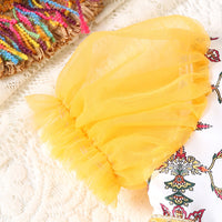 Girls Yellow Short Sleeve Printed Fit & Flare Dress Casual Dresses