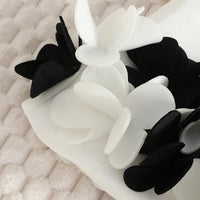 Girls White Sleeveless A-line Party Wear Dress With 3D Flowers Appliques Party Dresses
