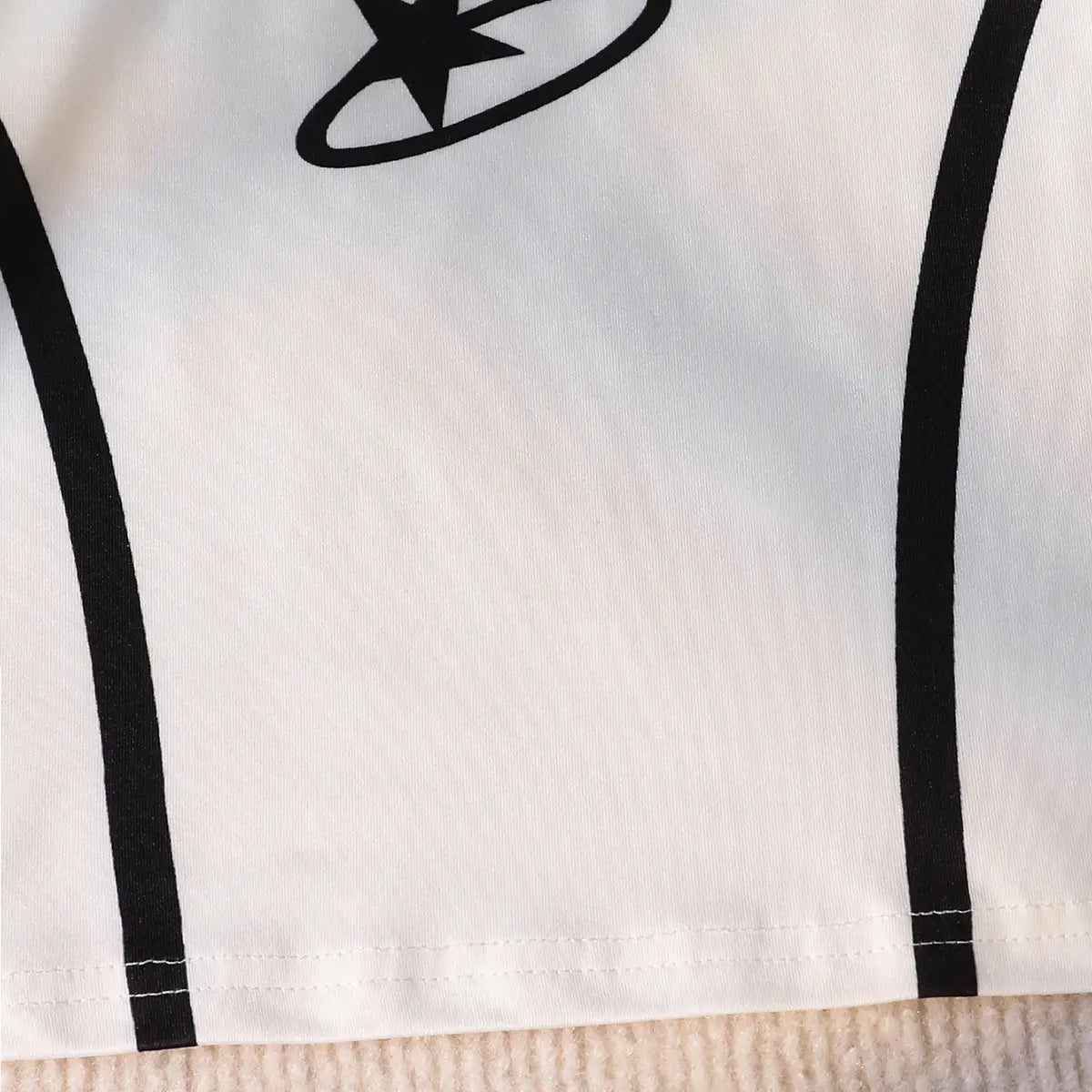 Girls White Contrast Stripes T-Shirt With Flared Pant Sets Sets