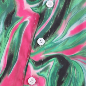 Girls Green Abstract Print Long Sleeve Shirt Shirts