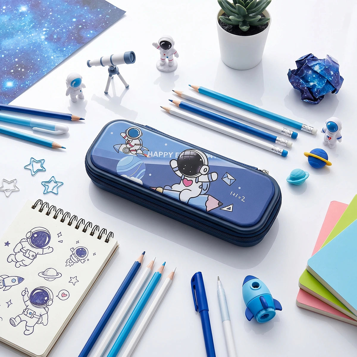 Space Explorer 3D Pencil Case-Astronaut Stationery Box Trending Accessories
