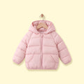 Girls Pink Hooded Quilted Puffer Jacket Coats & Jackets Pink 1-2 Y
