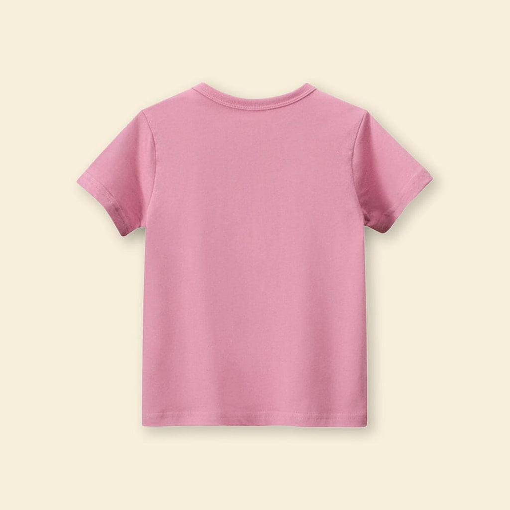 Girls Panda Print Short Sleeves T-shirt Tshirts   